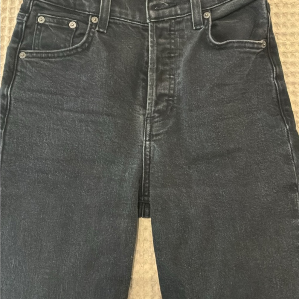 Denim Forum High Rise Jeans - Dark Gray